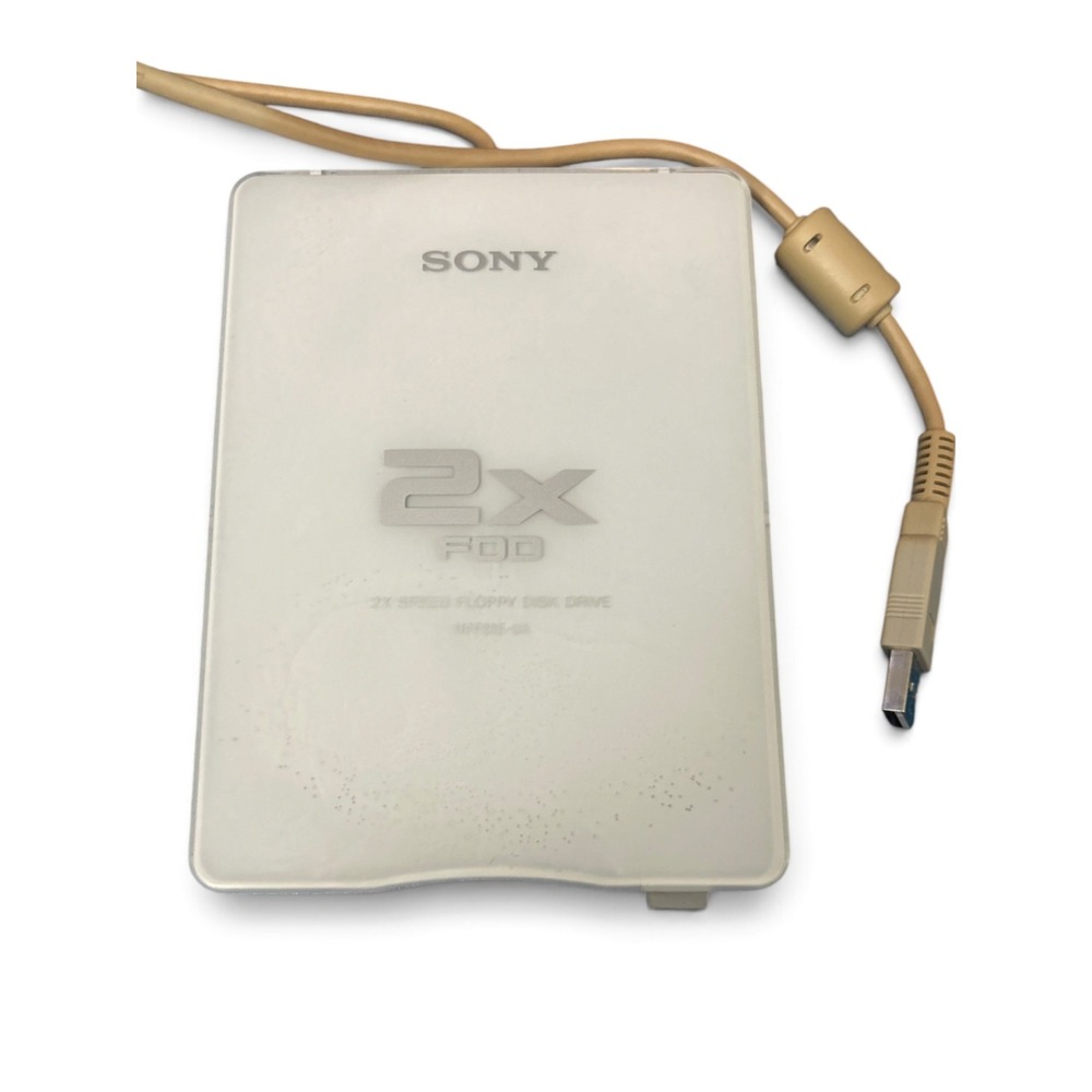 Sony USB Floppy Disk Drive Model MPF88E - Gray - FOR PARTS OR REPAIR